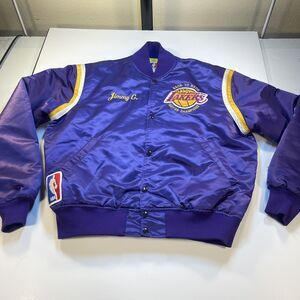 Vintage LOS ANGLES LA LAKERS 1988 STARTER NBA BASKETBALL SATIN JACKET Sz L